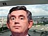 Thumbnail still of former British Prime Minister Gordon Brown singing a Karaoke Version of Hubert Gregg's classic song "London Town" whilst on the London Lazy Och Eye the New Noo