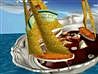 Thumbnail still of some sailing boats with Doritos for sails. They were made for a competition using Reallusion's iclone animation software - and illustrate part of a comic rhyming song I wrote to fit some prescribed music
